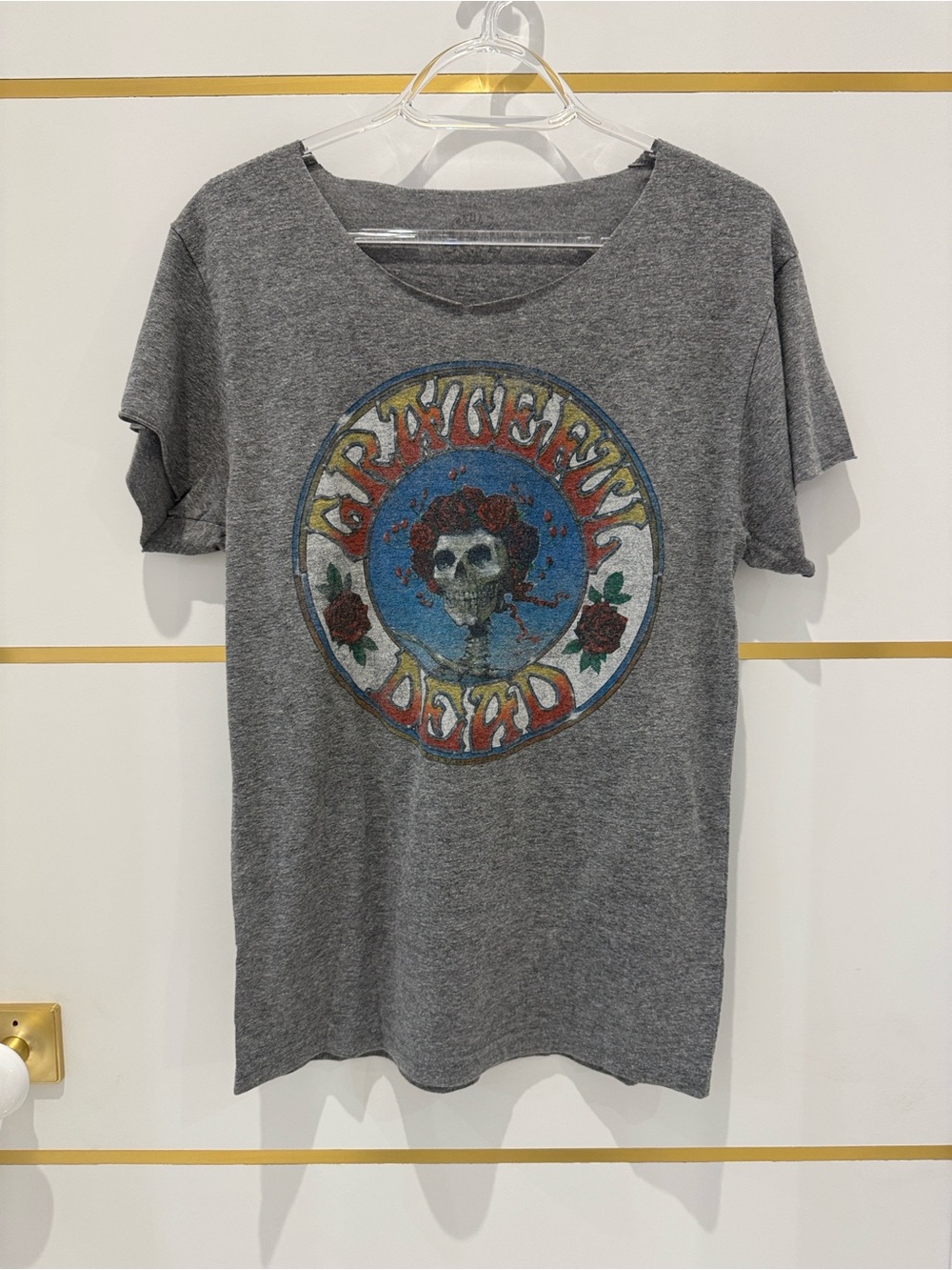 Grateful Dead Bertha Gray Graphic Skull Vintage Band Tee M